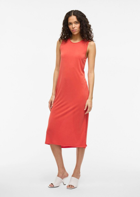 Vestido VILA rojo coral