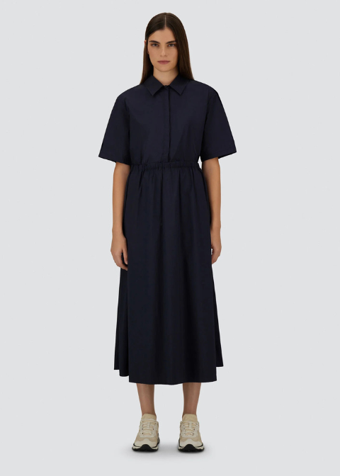 Vestido HERNO marino nylon cintura ajustada