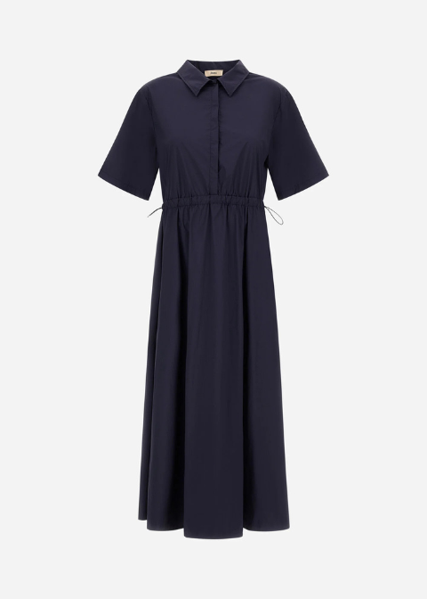 Vestido HERNO marino nylon cintura ajustada