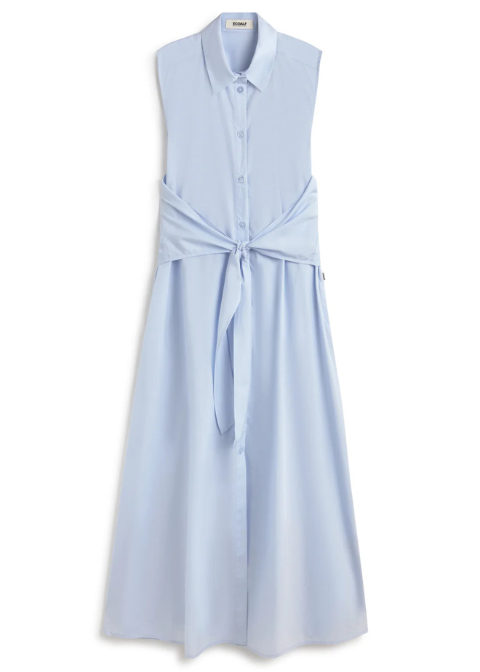 Vestido ECOALF azul claro midi camisero