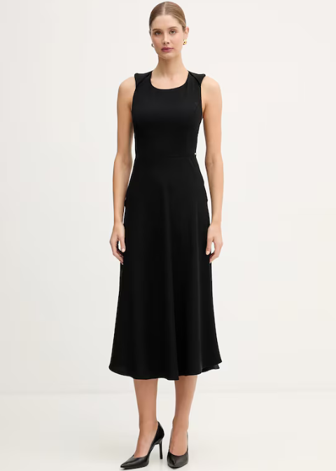 Vestido ARMANI negro midi corte pecho