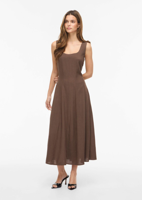 Vestido VILA marrón verdoso