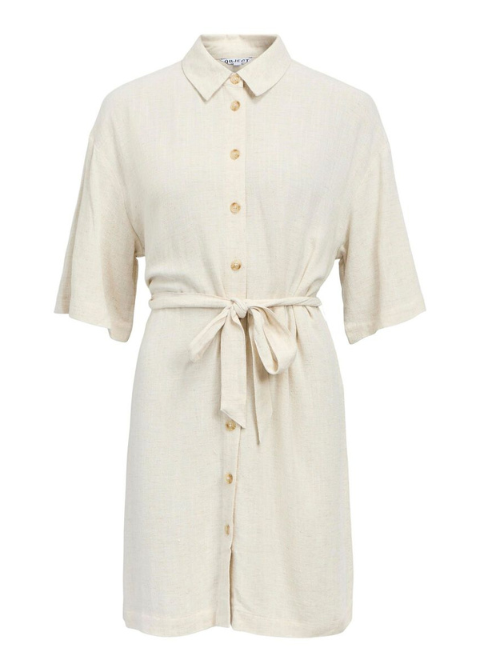 Vestido OBJECT beige camisero