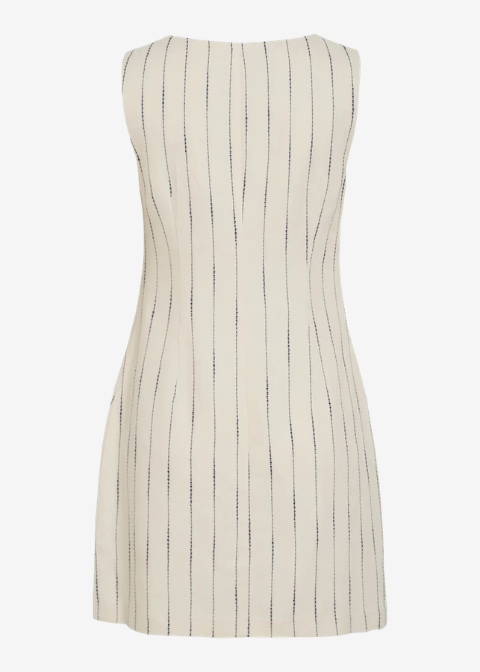 Vestido VILA beige rayas