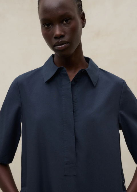 Vestido ECOALF azul marino midi