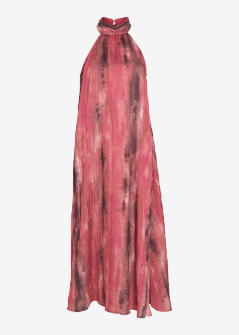 Vestido VILA rosa marron largo