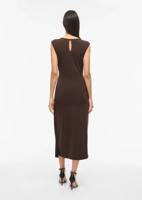 Vestido VILA marrón midi