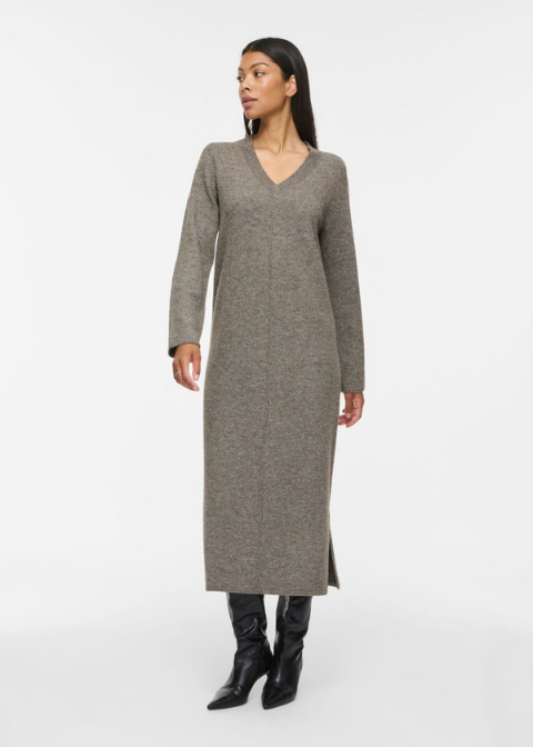 Vestido VILA midi de punto con escote en V