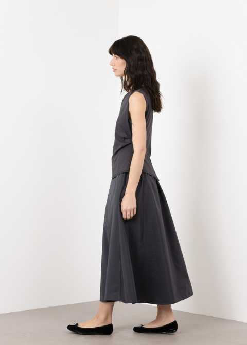 Vestido RIALTO gris asimetrico