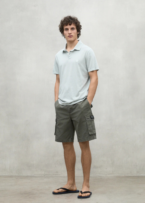 Polo azul perla algodón