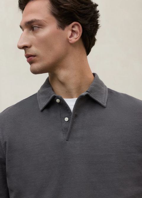 Polo ECOALF gris oscuro