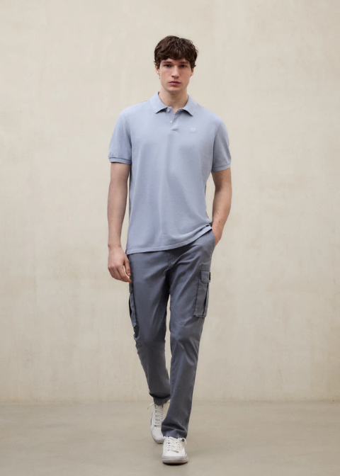 Polo ECOALF azul pique