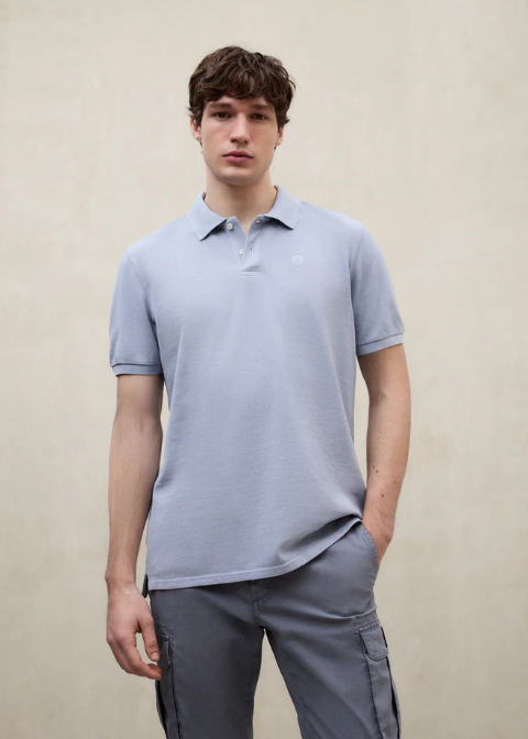 Polo ECOALF azul pique