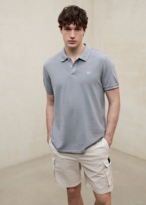Polo ECOALF gris pique