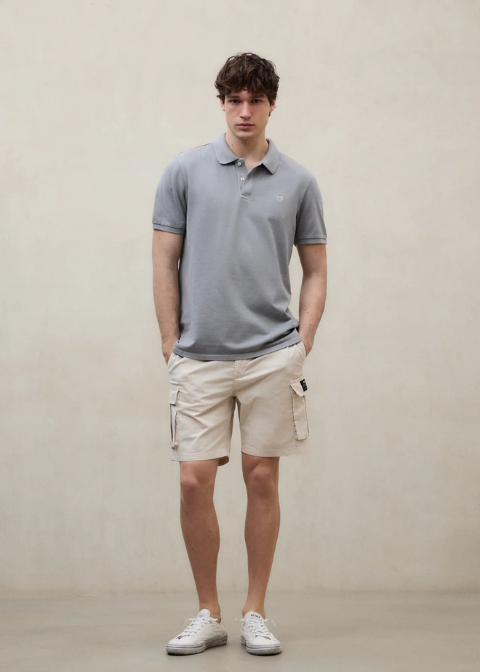Polo ECOALF gris pique