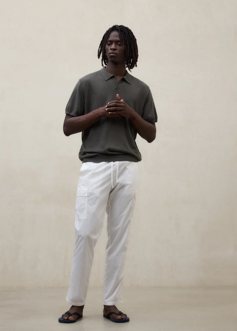 Polo ECOALF verde oscuro punto