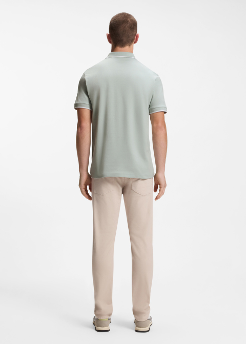Polo HUGO BOSS verde agua ribete blanco