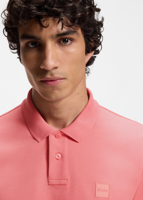 Polo HUGO BOSS coral pique logo