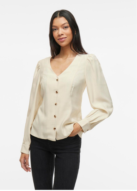 Top VILA crudo con botones