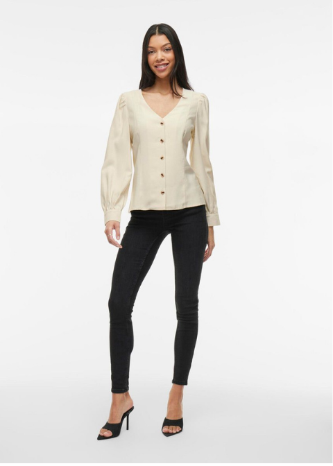 Top VILA crudo con botones