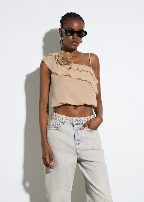 Top BSB beige tirante