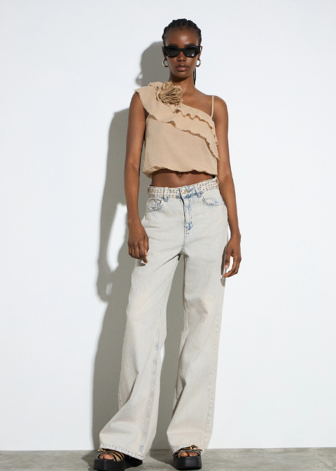 Top BSB beige tirante