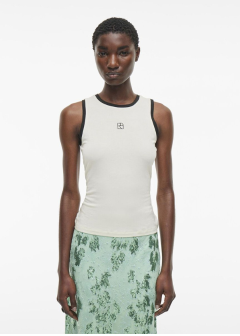 Top ROUGE EDIT beige ribete beige