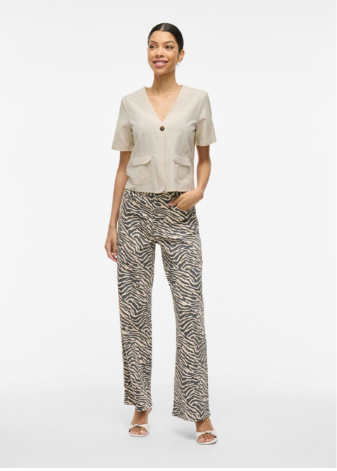 Top VILA beige con bolsillos delanteros