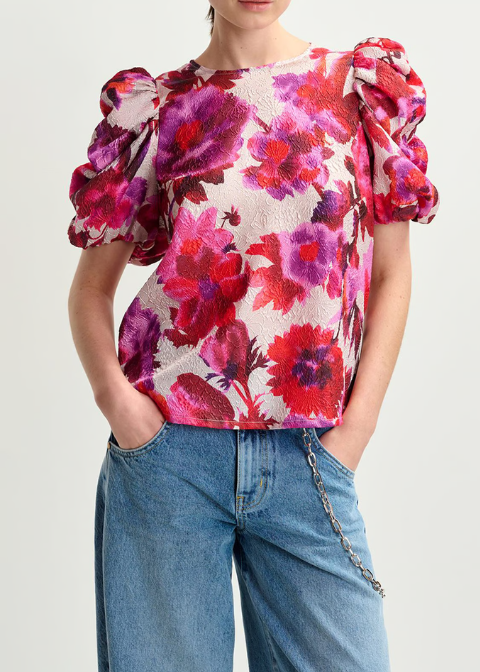 Top ESSENTIEL crudo estampado