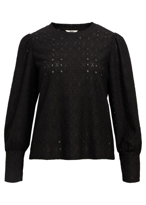 Top OBJECT negro calado