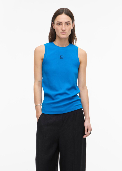 Top ROUGE EDIT azul tirante