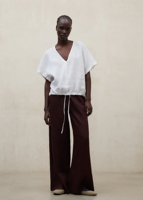 Top ECOALF blanco lino