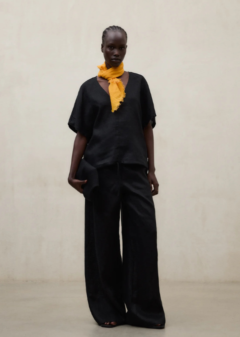 Top ECOALF negro lino