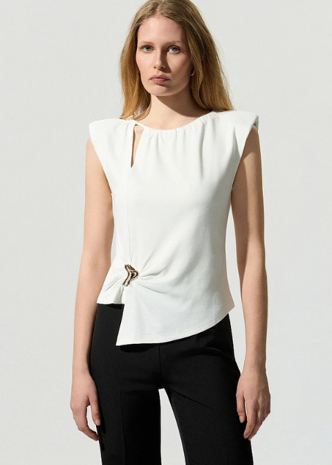 Top BSB blanco hombrera