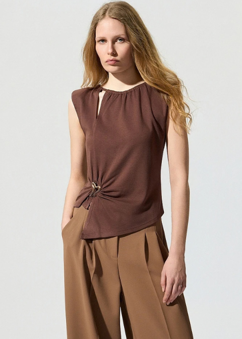 Top BSB marron hombrera