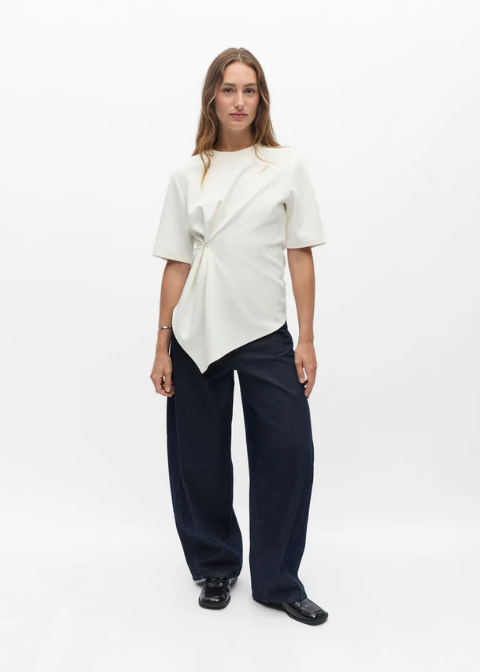 Camiseta OBJECT asimetrica fruncido