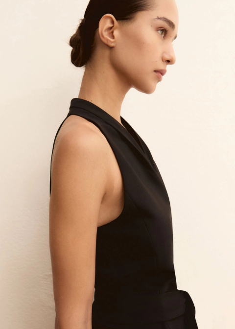 Conjunto EMME MARELLA negro casaca tirantes+pantalon