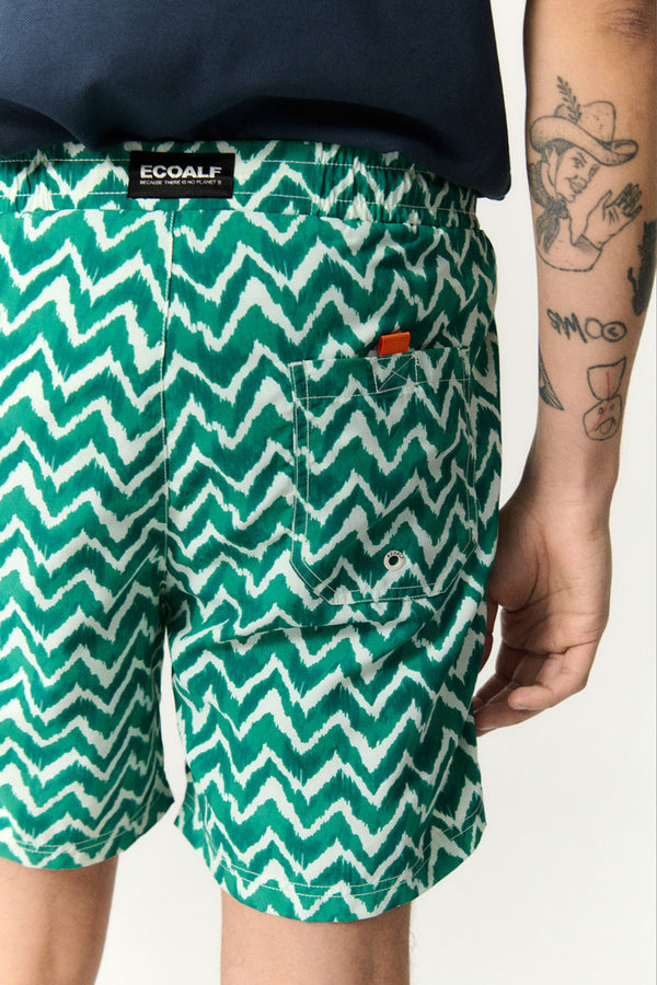 Bañador PRINTED espiga verde