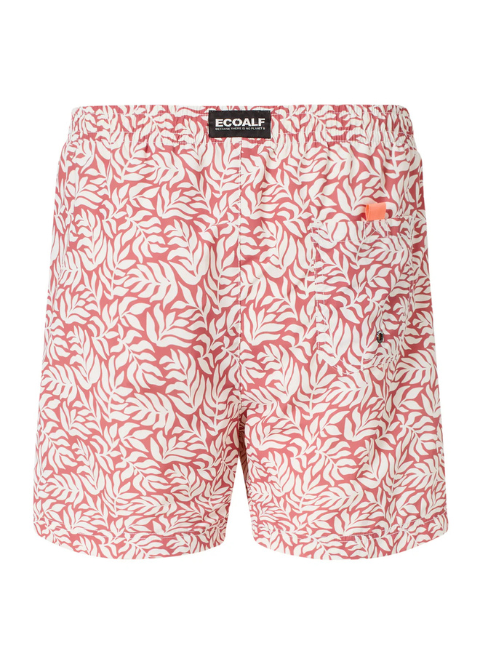 Bañador rojo estampado flores