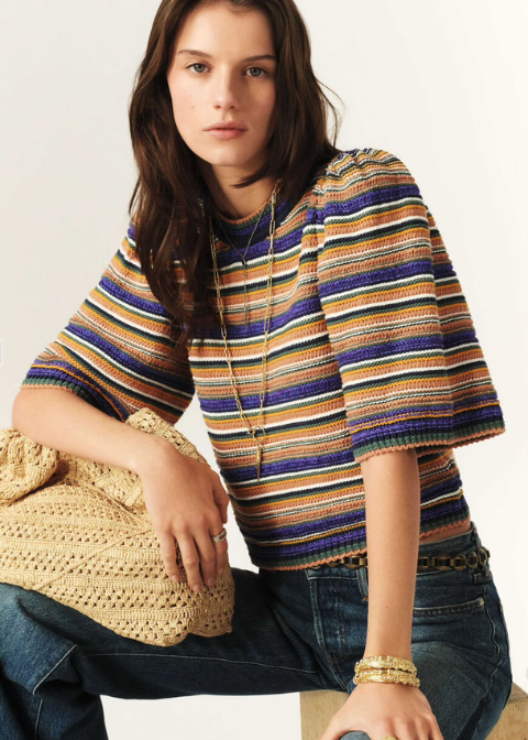 Jersey Ba&sh camel multicolor