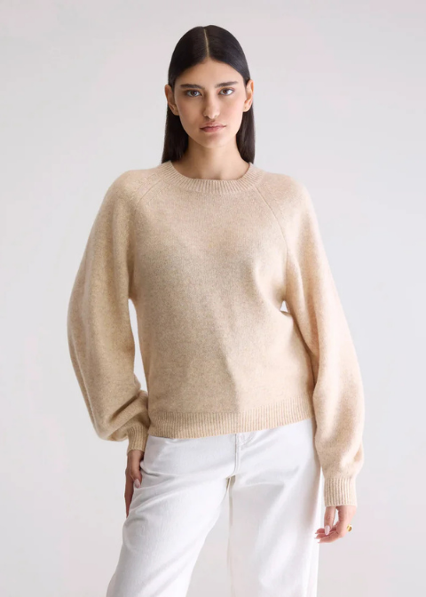 Jersey BELEROSE camel lana