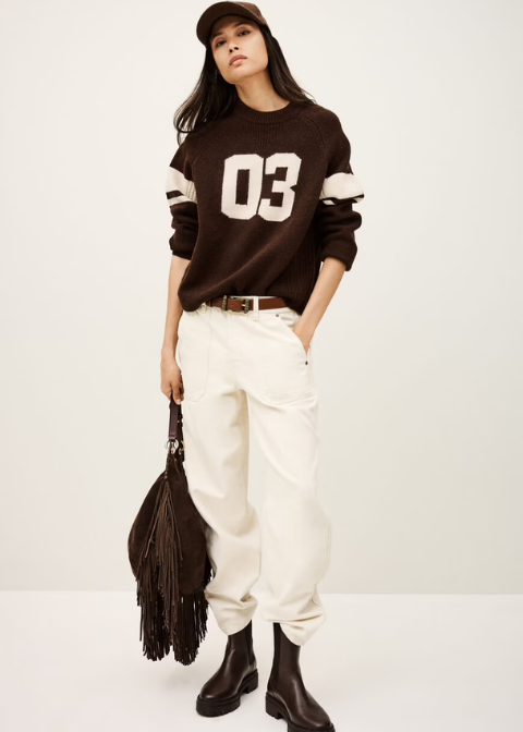 Jersey BA&SH marron chocolate