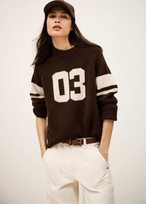 Jersey BA&SH marron chocolate