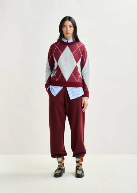 Jersey ESSENTIEL granate lana