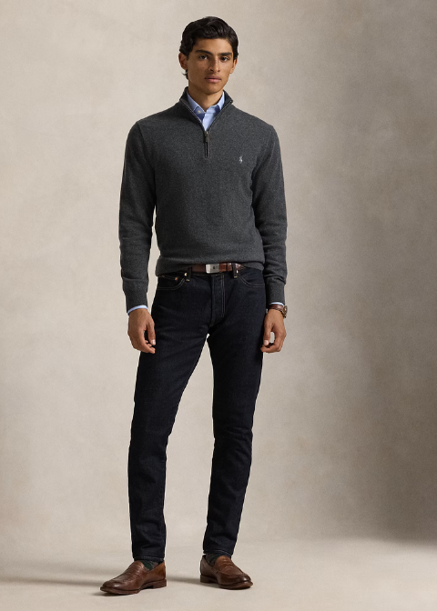 Jersey RALPH LAUREN gris lana cremallera