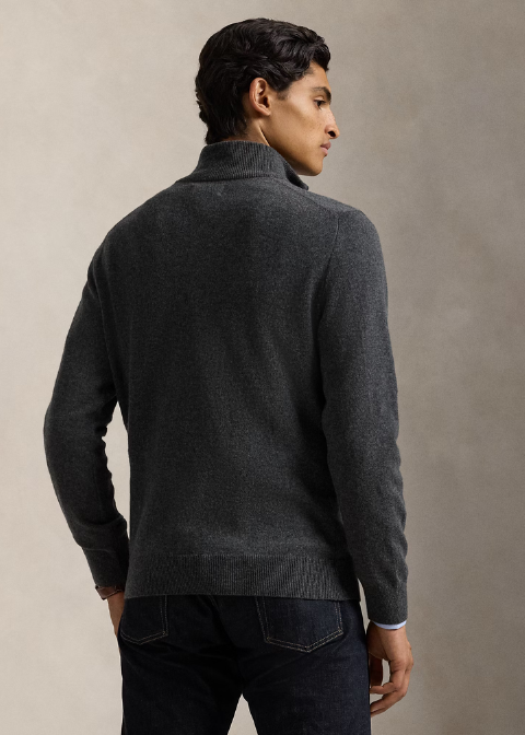 Jersey RALPH LAUREN gris lana cremallera