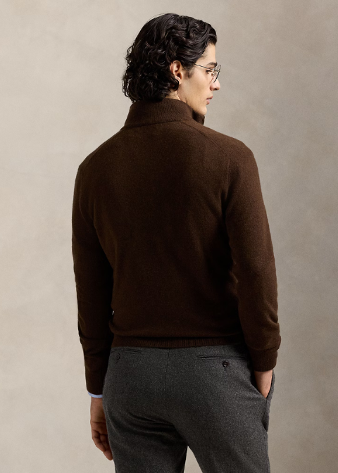 Jersey RALPH LAUREN marrón lana cremallera