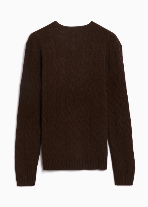 Jersey RALPH LAUREN marrón ochos lana