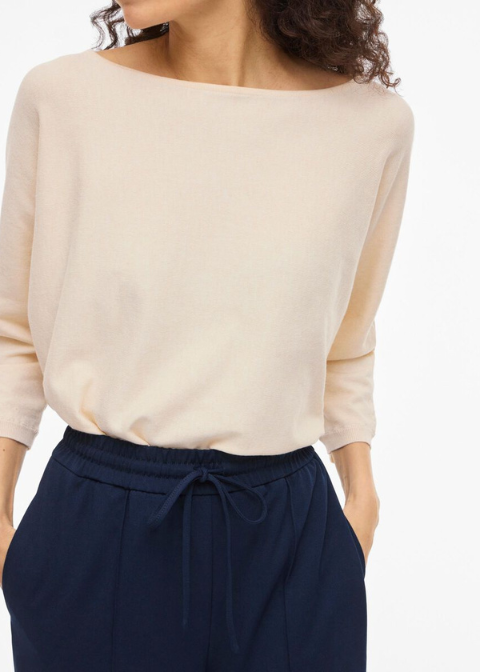 Jersey VILA beige manga 3/4