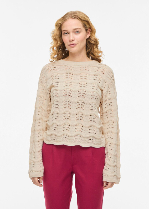 Jersey VILA beige detalles calados
